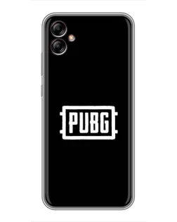 Чехол для Samsung Galaxy A04e (A042) с картинкой «Лого BMW — металлический блеск»