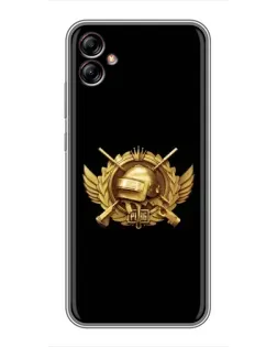 Чехол для Samsung Galaxy A04e (A042) с картинкой «PUBG — оранжевый градиент»