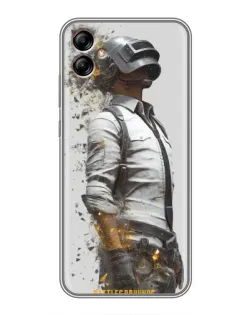 Чехол для Samsung Galaxy A04e (A042) с картинкой «PUBG — боец в пыли»
