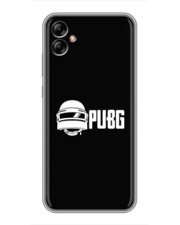 Чехол для Samsung Galaxy A04e (A042) с картинкой «PUBG — классический лого»