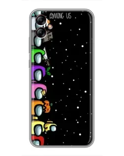 Чехол для Samsung Galaxy A04e (A042) с картинкой «Команда Among Us»