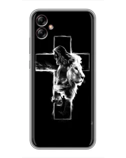Чохол для Samsung Galaxy A04e (A042) з картинкою «Сяючий хрест Jesus»