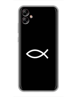 Чохол для Samsung Galaxy A04e (A042) з картинкою «Символ риби Jesus»