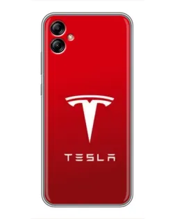Чехол для Samsung Galaxy A04e (A042) с картинкой «Tesla Red Classic»