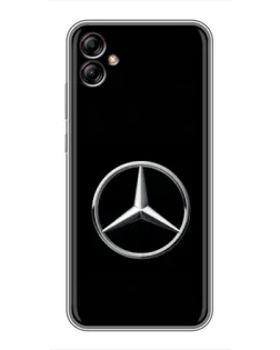 Чехол для Samsung Galaxy A04e (A042) с картинкой «Mercedes классический лого»