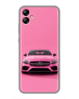 Чехол для Samsung Galaxy A04e (A042) с картинкой «Розовый Mercedes AMG»