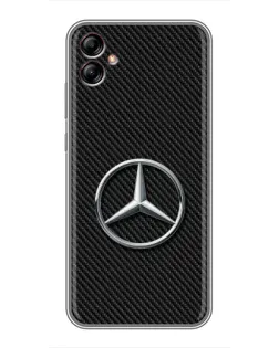 Чехол для Samsung Galaxy A04e (A042) с картинкой «Карбоновый Mercedes стиль»