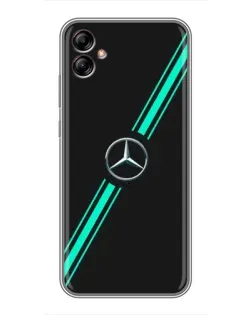 Чехол для Samsung Galaxy A04e (A042) с картинкой «Спортивные линии Mercedes»