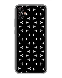Чехол для Samsung Galaxy A04e (A042) с картинкой «Mercedes паттерн звезд»