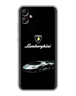 Чехол для Samsung Galaxy A04e (A042) с картинкой «Логотип Lamborghini классика»