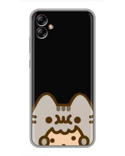 Чехол для Samsung Galaxy A04e (A042) с картинкой «Пушин на черном»