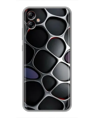 Чехол для Samsung Galaxy A04e (A042) с картинкой «Объемная темная решетка»