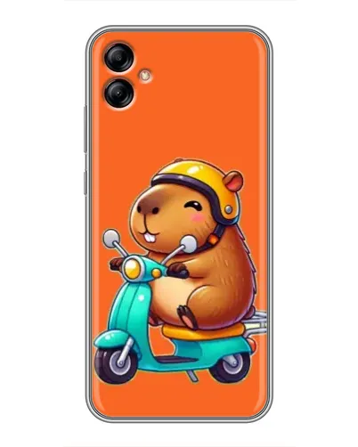 Чехол для Samsung Galaxy A04e (A042) с картинкой «Капибара на скутере»