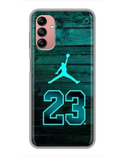 Чехол для Samsung Galaxy A04s с картинкой «Jordan Cyan 23» Чехол для Samsung Galaxy A04s с картинкой «Jordan Cyan 23»