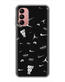 Чехол для Samsung Galaxy A04s с картинкой «Nike Black Pattern» Чехол для Samsung Galaxy A04s с картинкой «Nike Black Pattern»