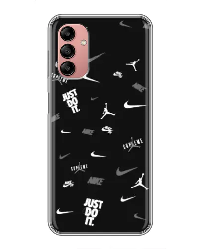 Чохол для Samsung Galaxy A04s з картинкою «Nike Black Pattern»