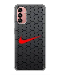 Чохол для Samsung Galaxy A04s з картинкою «Nike — карбонова сітка»