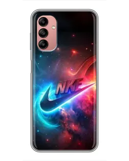 Чохол для Samsung Galaxy A04s з картинкою «Вогняний логотип Nike»