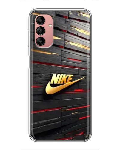 Чохол для Samsung Galaxy A04s з картинкою «Золотий Nike на металі»