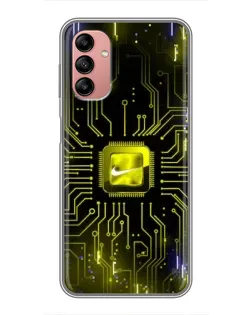 Чохол для Samsung Galaxy A04s з картинкою «Nike — золота іскра»