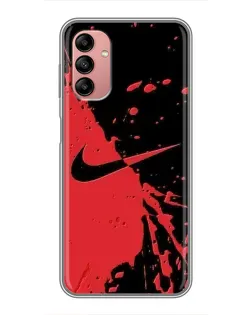 Чохол для Samsung Galaxy A04s з картинкою «Червоні бризки Nike»