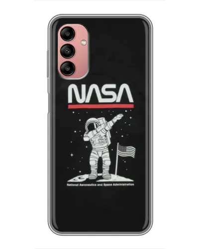 Чохол для Samsung Galaxy A04s з картинкою «NASA — крокуємо по Місяцю»