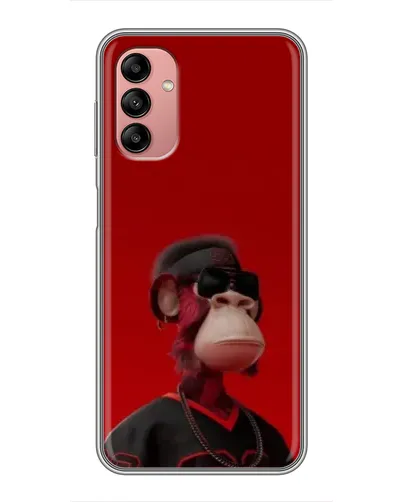 Чохол для Samsung Galaxy A04s з картинкою «Bored Ape в червоному»