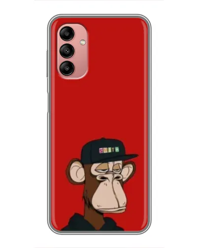 Чохол для Samsung Galaxy A04s з картинкою «Bored Ape — червоний фон»