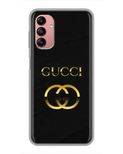 Чохол для Samsung Galaxy A04s з картинкою «Золотий логотип Gucci»