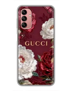 Чехол для Samsung Galaxy A04s с картинкой «Gucci — бордовые розы»