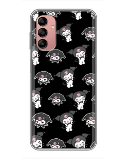 Чохол для Samsung Galaxy A04s з картинкою «Чорний паттерн Kuromi»