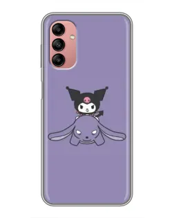 Чохол для Samsung Galaxy A04s з картинкою «Kuromi на ліловому фоні»