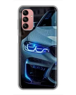 Чохол для Samsung Galaxy A04s з картинкою «Погляд BMW з синіми фарами»
