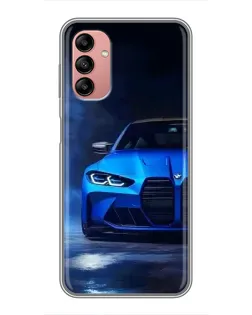Чохол для Samsung Galaxy A04s з картинкою «Блакитна BMW M4»