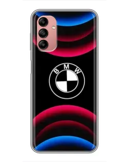 Чохол для Samsung Galaxy A04s з картинкою «Логотип BMW та неонові дуги»