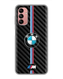 Чохол для Samsung Galaxy A04s з картинкою «Емблема BMW та карбон»