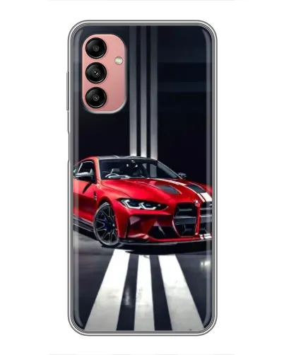 Чохол для Samsung Galaxy A04s з картинкою «Червона BMW на дорозі»