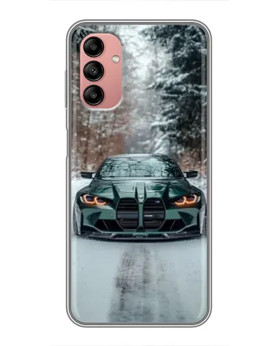 Чохол для Samsung Galaxy A04s з картинкою «BMW у зимовому лісі»