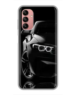 Чохол для Samsung Galaxy A04s з картинкою «Чорна BMW — профіль»