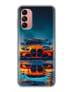 Чохол для Samsung Galaxy A04s з картинкою «BMW — золота емблема»