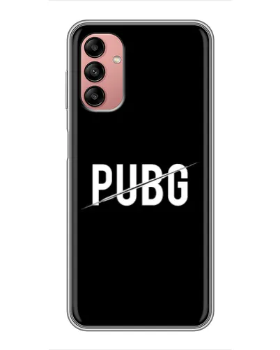 Чохол для Samsung Galaxy A04s з картинкою «PUBG — білий логотип»
