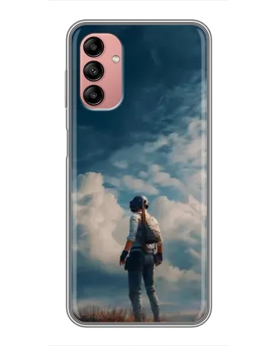 Чохол для Samsung Galaxy A04s з картинкою «Герой PUBG на скелі»