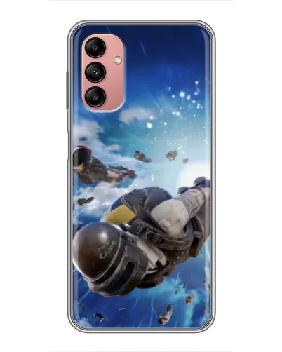 Чохол для Samsung Galaxy A04s з картинкою «Десант PUBG — стрибок»