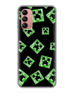 Чехол для Samsung Galaxy A04s с картинкой «Паттерн с криперами»