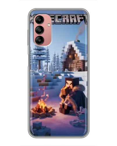 Чехол для Samsung Galaxy A04s с картинкой «Зимний Minecraft» Чехол для Samsung Galaxy A04s с картинкой «Зимний Minecraft»