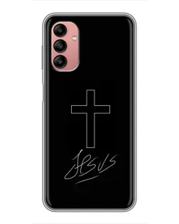 Чехол для Samsung Galaxy A04s с картинкой «Графический крест Jesus» Чехол для Samsung Galaxy A04s с картинкой «Графический крест Jesus»