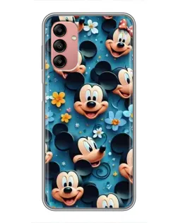 Чехол для Samsung Galaxy A04s с картинкой «Паттерн Микки и Минни»