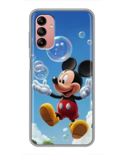 Чехол для Samsung Galaxy A04s с картинкой «Mickey и мыльные пузыри»