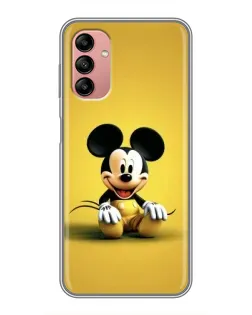 Чехол для Samsung Galaxy A04s с картинкой «Микки на желтом»