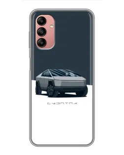 Чохол для Samsung Galaxy A04s з картинкою «Сріблястий Cybertruck Tesla»